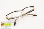 SAFILO EMOZIONI 10 Vintage eyeglass/sunglasses frame, Clear & brown wooden effect, New Old Stock