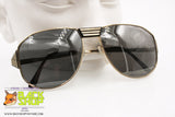 ESSENCE mod. 494 Gold/Black Vintage Sunglasses, Made in Japan, New Old Stock