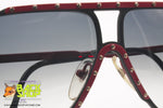 SFEROFLEX mod. 9518 T77 Aviator Sunglasses oversize, black red, New Old Stock 1980s