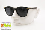 LE CLUB Actif mod. CLAYTON 44, Vintage Sunglasses round wayfarer, black golden, New Old Stock 1990s