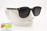 LE CLUB Actif mod. CLAYTON 44, Vintage Sunglasses round wayfarer, black golden, New Old Stock 1990s