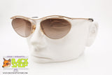 FILOU GERMANY mod. 9313 1 Vintage Sunglasses pop funky, golden satin e lucite, New Old Stock 1980s