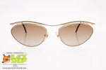 FILOU GERMANY mod. 9313 1 Vintage Sunglasses pop funky, golden satin e lucite, New Old Stock 1980s