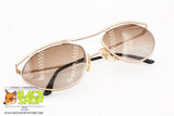 FILOU GERMANY mod. 9313 1 Vintage Sunglasses pop funky, golden satin e lucite, New Old Stock 1980s