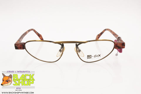 O-SIX GLASSES mod. 037 Crazy triangular aviator frame, modern eyeglasses men, New Old Stock