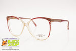 REGINES mod. ROUGE Vintage women's round eyeglass frame, Hand Made Italy with leather, New old Stock