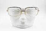 Authentic 1950s Metalflex 12K Golden plated squared eyeglass frame, Italian vintage old glasses, Dead stock