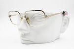 Authentic 1950s Metalflex 12K Golden plated squared eyeglass frame, Italian vintage old glasses, Dead stock