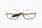 Authentic 1950s Metalflex 12K Golden plated squared eyeglass frame, Italian vintage old glasses, Dead stock