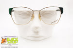 PACO RABANNE Paris mod. PR-703 gp-vert, Vintage eyeglass frame women golden & marbled green, New Old Stock 1980s