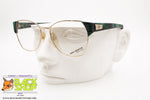 PACO RABANNE Paris mod. PR-703 gp-vert, Vintage eyeglass frame women golden & marbled green, New Old Stock 1980s