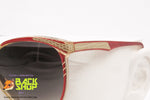 REGINE'S mod. ROUGE 672 Vintage Sunglasses, Hand Made Italy with leather, New old Stock 1980s