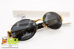 LAURA BIAGIOTTI mod. LB 729/S 031 Vintage Sunglasses, oval golden & black rare, New Old Stock 1990s