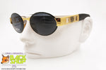 LAURA BIAGIOTTI mod. LB 729/S 031 Vintage Sunglasses, oval golden & black rare, New Old Stock 1990s