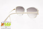 NATIONAL mod. 145-458 HEATHER Vintage Sunglasses women made in Israel, white & clear, New Old Stock 1990s