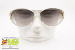 NATIONAL mod. 145-458 HEATHER Vintage Sunglasses women made in Israel, white & clear, New Old Stock 1990s