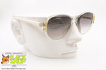 NATIONAL mod. 145-458 HEATHER Vintage Sunglasses women made in Israel, white & clear, New Old Stock 1990s