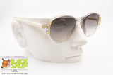 NATIONAL mod. 145-458 HEATHER Vintage Sunglasses women made in Israel, white & clear, New Old Stock 1990s