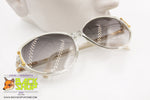 NATIONAL mod. 145-458 HEATHER Vintage Sunglasses women made in Israel, white & clear, New Old Stock 1990s