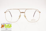 HILTON CLASS 006, Vintage luxury aviator frame eyeglass, 24KT gold plated,  New Old Stock