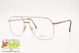 HILTON CLASS 006, Vintage luxury aviator frame eyeglass, 24KT gold plated,  New Old Stock