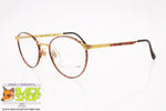 JOHNNY BE GOOD mod. JBG 65 C.2, Vintage eyeglass frame round golden & dappled changing, New Old Stock 1970s
