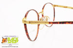 JOHNNY BE GOOD mod. JBG 65 C.2, Vintage eyeglass frame round golden & dappled changing, New Old Stock 1970s