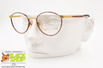 JOHNNY BE GOOD mod. JBG 65 C.2, Vintage eyeglass frame round golden & dappled changing, New Old Stock 1970s