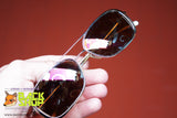 FENDISSIME by FENDI SFE003 Rare 90s Sunglasses, Printed texture monkey lenses, Deadstock