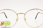 IMAGO mod. QUID Round circle golden eyeglass frame, classic vintage, New Old Stock 90s