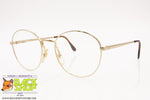 IMAGO mod. QUID Round circle golden eyeglass frame, classic vintage, New Old Stock 90s