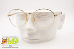 IMAGO mod. QUID Round circle golden eyeglass frame, classic vintage, New Old Stock 90s