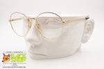 IMAGO mod. QUID Round circle golden eyeglass frame, classic vintage, New Old Stock 90s