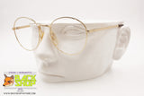 IMAGO mod. QUID Round circle golden eyeglass frame, classic vintage, New Old Stock 90s