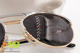 FILA SPORT Vintage Sunglasses aviator pilot men, golden & gunmetal reflective, Deadstock defects