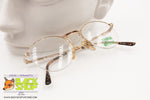 THINK PINK M9902 Vintage Italian eyeglass frame, Half rimmer round lenses , New Old Stock