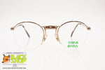 THINK PINK M9902 Vintage Italian eyeglass frame, Half rimmer round lenses , New Old Stock