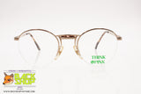 THINK PINK M9902 Vintage Italian eyeglass frame, Half rimmer round lenses , New Old Stock