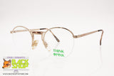 THINK PINK M9902 Vintage Italian eyeglass frame, Half rimmer round lenses , New Old Stock