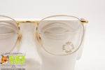 LOOK mod. 518 Vintage eyeglass frame golden & white rims, New Old Stock 1980s