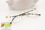 LOOK mod. 518 Vintage eyeglass frame golden & white rims, New Old Stock 1980s