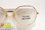 TRUSSARDI ACTION ATR 2 Vintage semi-round frame golden/yellow gunmetal, New Old Stock