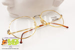 TRUSSARDI ACTION ATR 2 Vintage semi-round frame golden/yellow gunmetal, New Old Stock