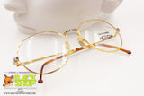 TRUSSARDI ACTION ATR 2 Vintage semi-round frame golden/yellow gunmetal, New Old Stock