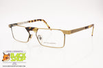 AUGUSTO VALENTINI mod. 230 Aged golden and havana Vintage frame glasses, New Old Stock 1980s