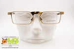 AUGUSTO VALENTINI mod. 230 Aged golden and havana Vintage frame glasses, New Old Stock 1980s