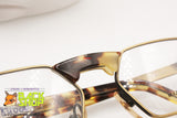 AUGUSTO VALENTINI mod. 230 Aged golden and havana Vintage frame glasses, New Old Stock 1980s