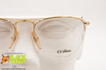 PIAVE OPTIK mod. M120 Golden vintage frame half rimmed, oval drop lenses, New Old Stock