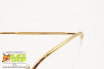 PIAVE OPTIK mod. M120 Golden vintage frame half rimmed, oval drop lenses, New Old Stock