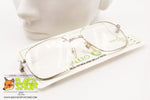 GALILEO mod. MEU F14 Moniseur Gentleman eyeglass frame full silver, Rectangular rims, New Old Stock